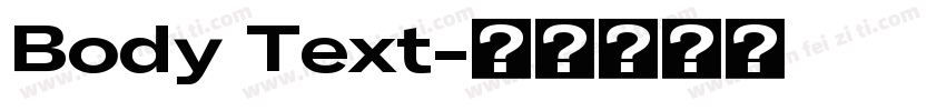 Body Text字体转换